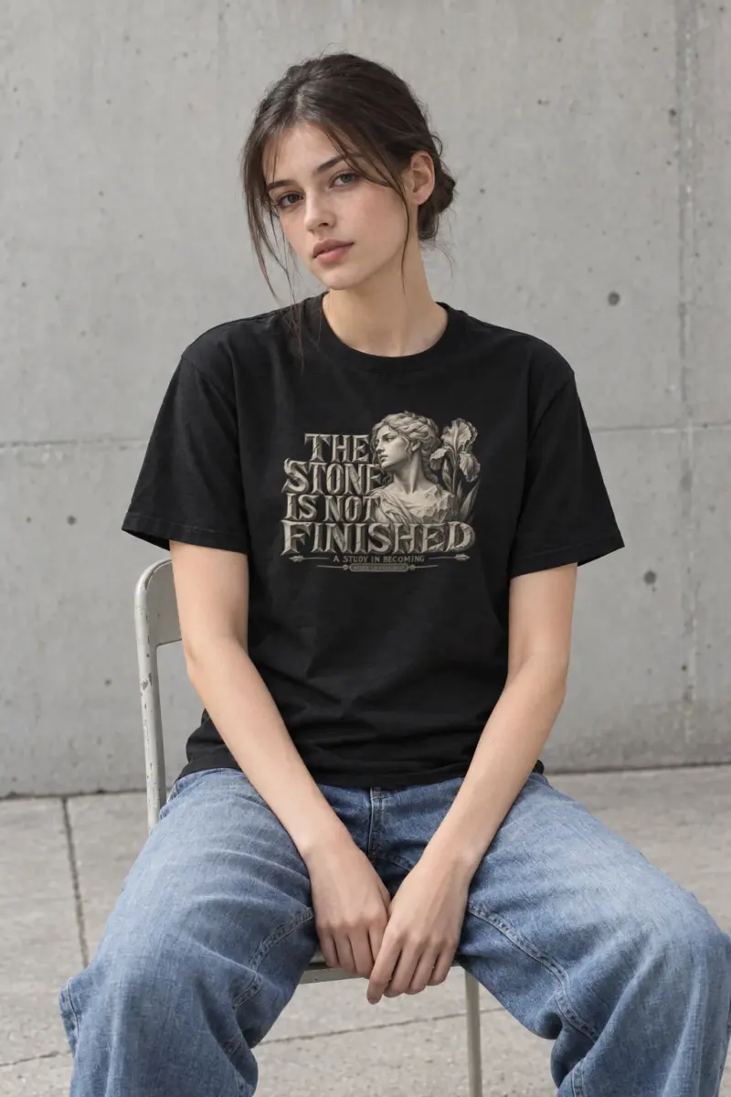 "THE STONE IS NOT FINISHED" Heavyweight Unisex Crewneck T-shirt