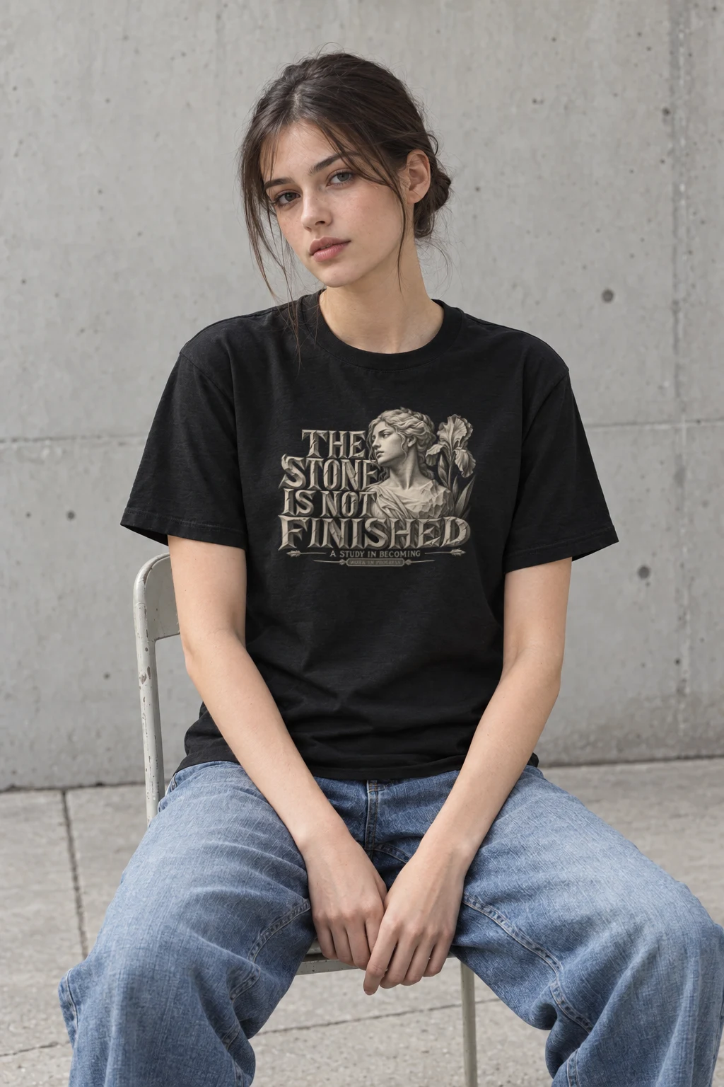 "THE STONE IS NOT FINISHED" Heavyweight Unisex Crewneck T-shirt