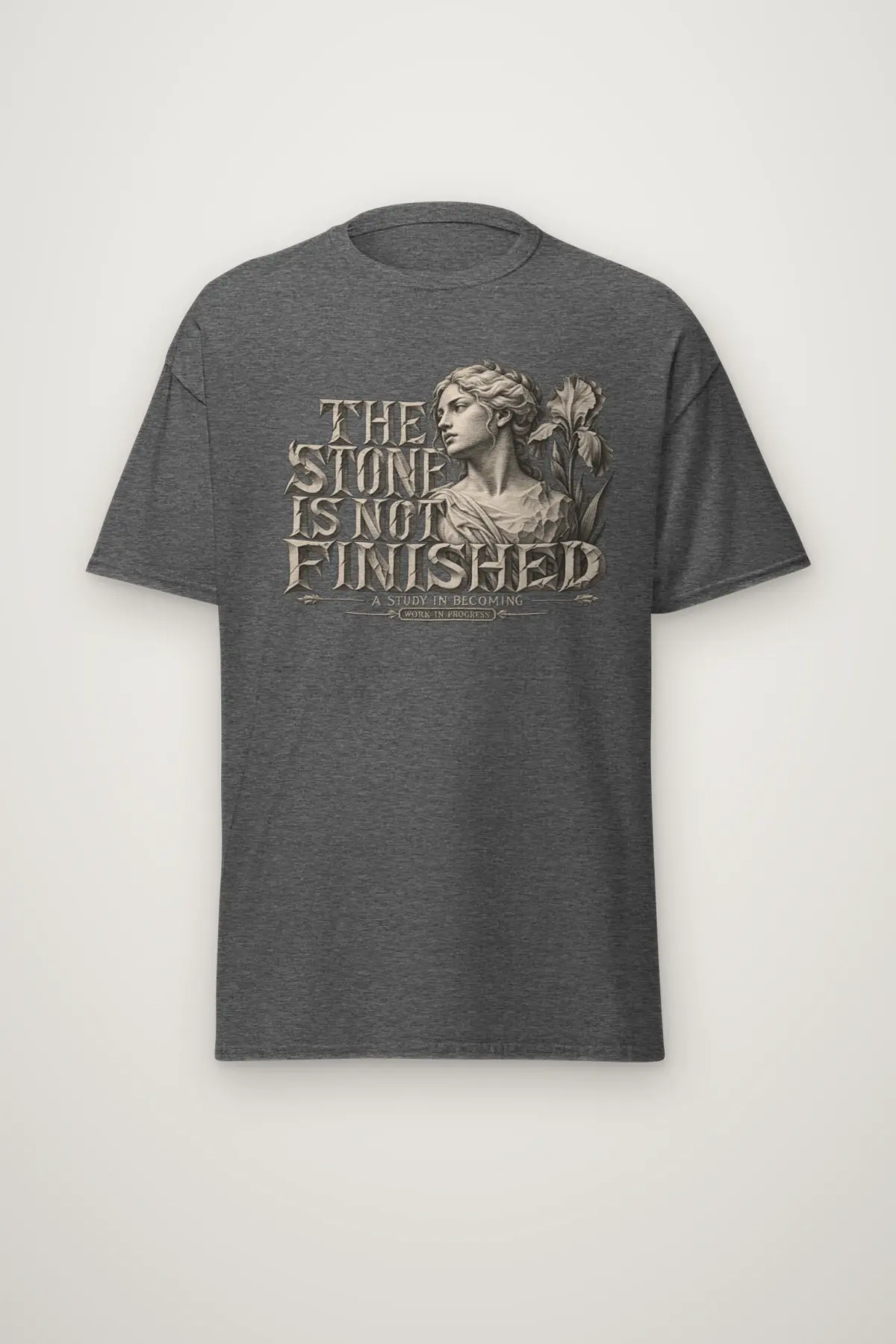 "THE STONE IS NOT FINISHED" Heavyweight Unisex Crewneck T-shirt