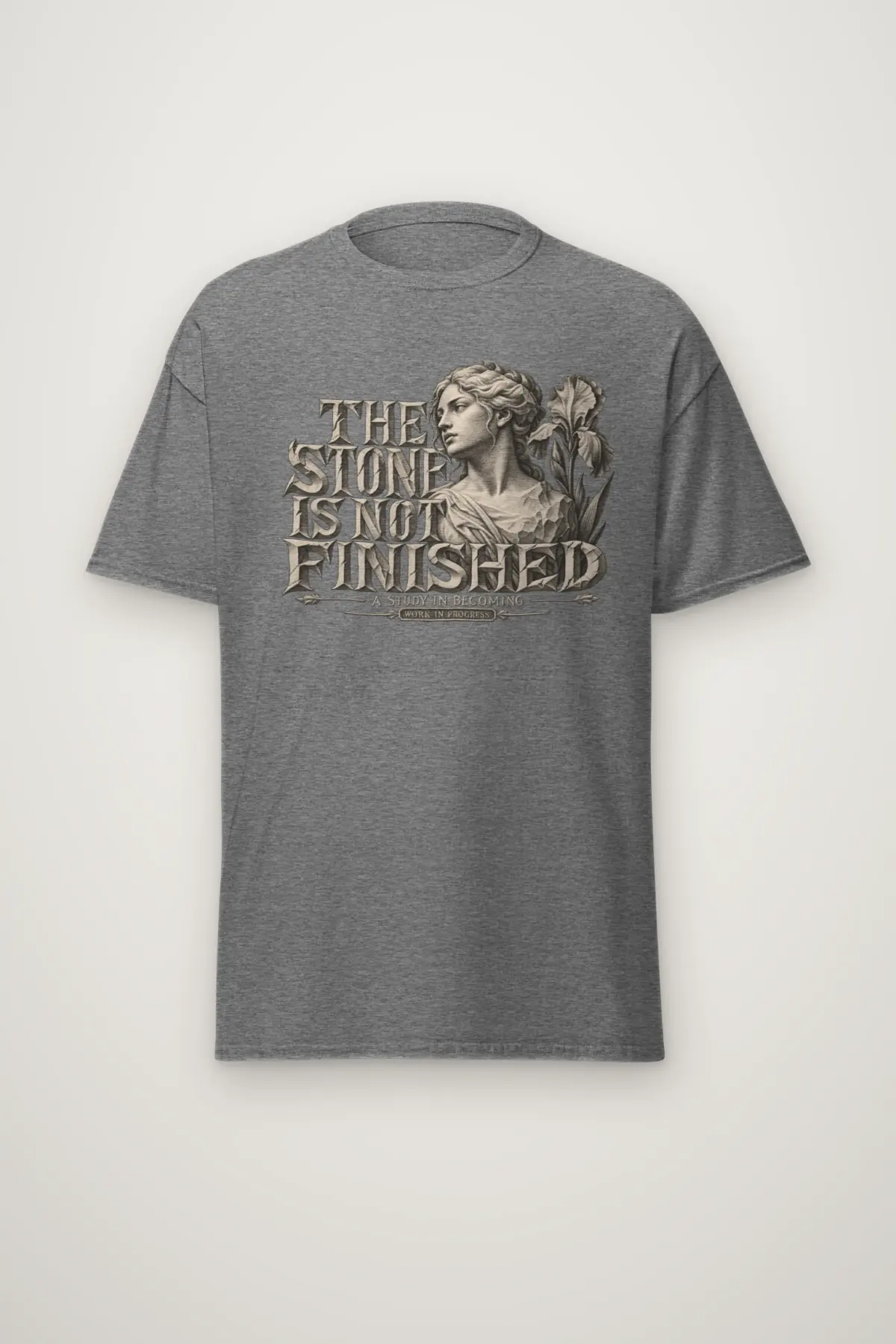 "THE STONE IS NOT FINISHED" Heavyweight Unisex Crewneck T-shirt
