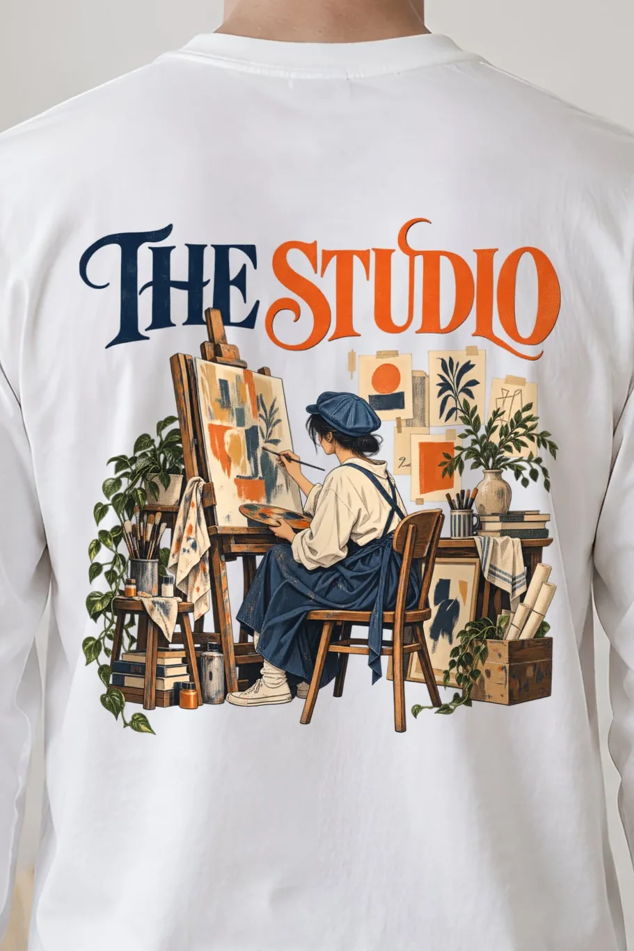 "The Studio" Unisex Longsleeve T-shirt - the graphic up close