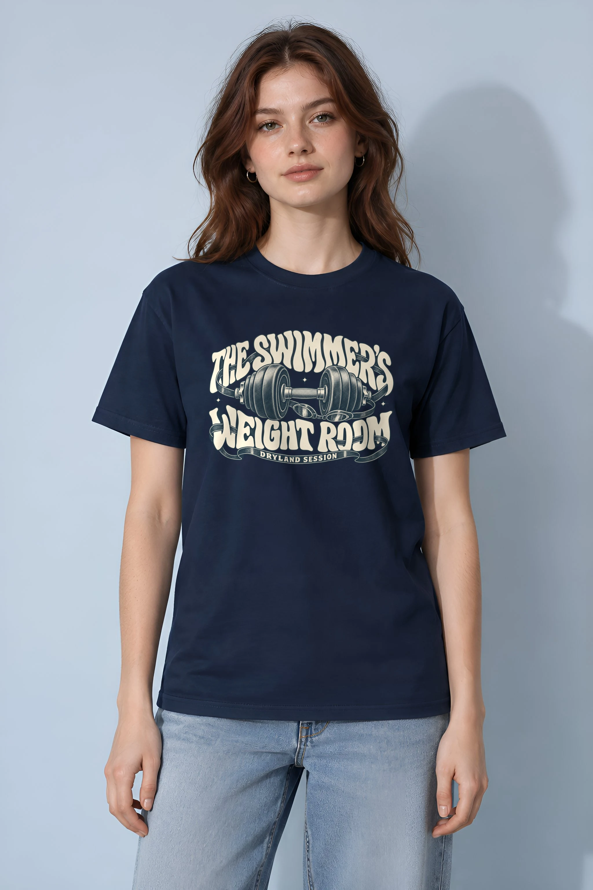 "The Swimmer’s Weight Room" Heavyweight Unisex Crewneck T-shirt