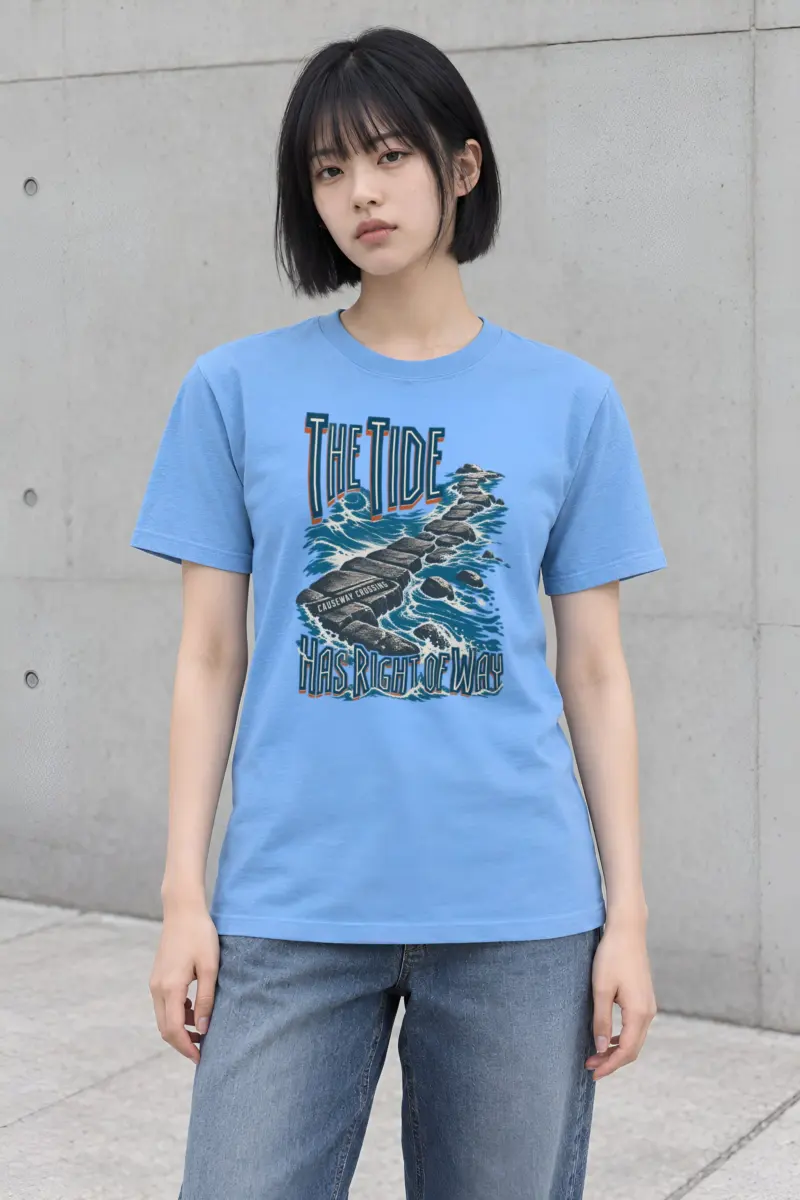 “The Tide Has Right of Way” Heavyweight Unisex Crewneck T-shirt