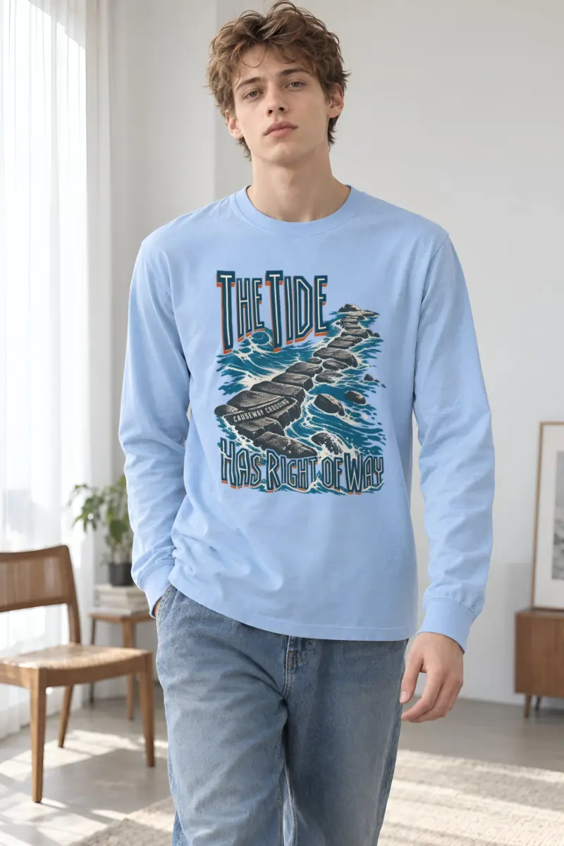 "The Tide Has Right of Way" Unisex Longsleeve T-shirt