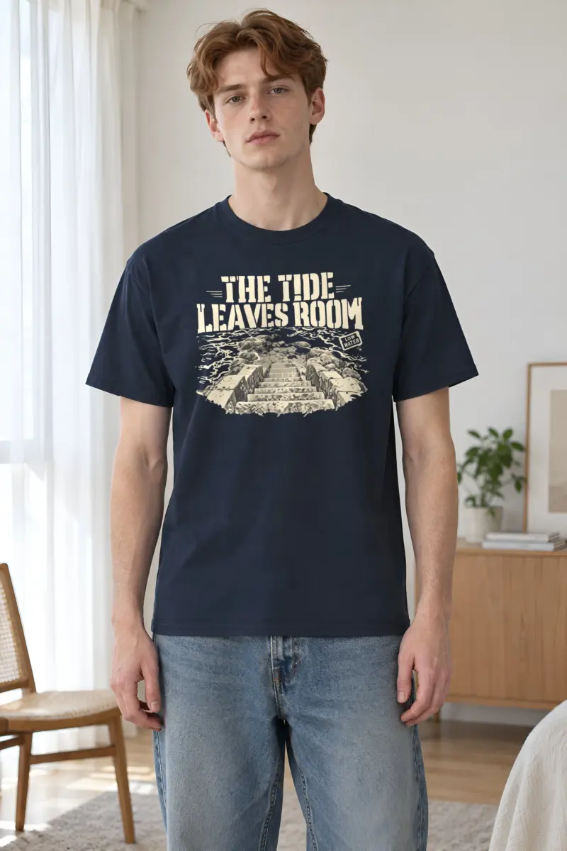 "The Tide Leaves Room" Heavyweight Unisex Crewneck T-shirt