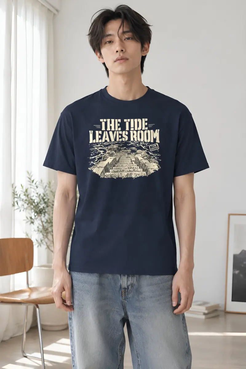 "The Tide Leaves Room" Heavyweight Unisex Crewneck T-shirt