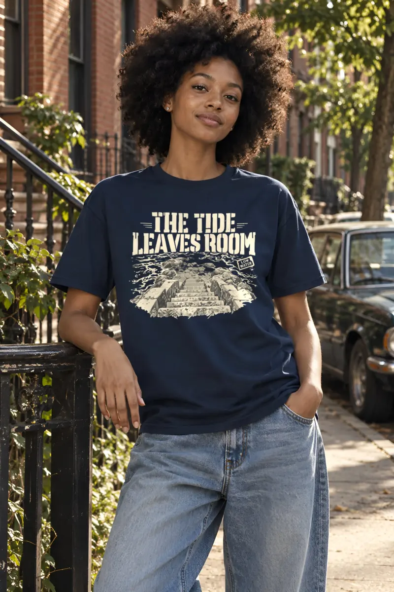 "The Tide Leaves Room" Heavyweight Unisex Crewneck T-shirt