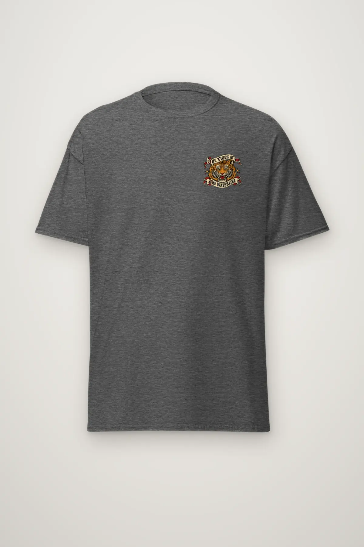 "THE TIGER AT THE WATERLINE" Heavyweight Unisex Crewneck T-shirt
