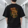 "The Tiger Drinks First" Men's Oversized Heavyweight Crewneck T-Shirt