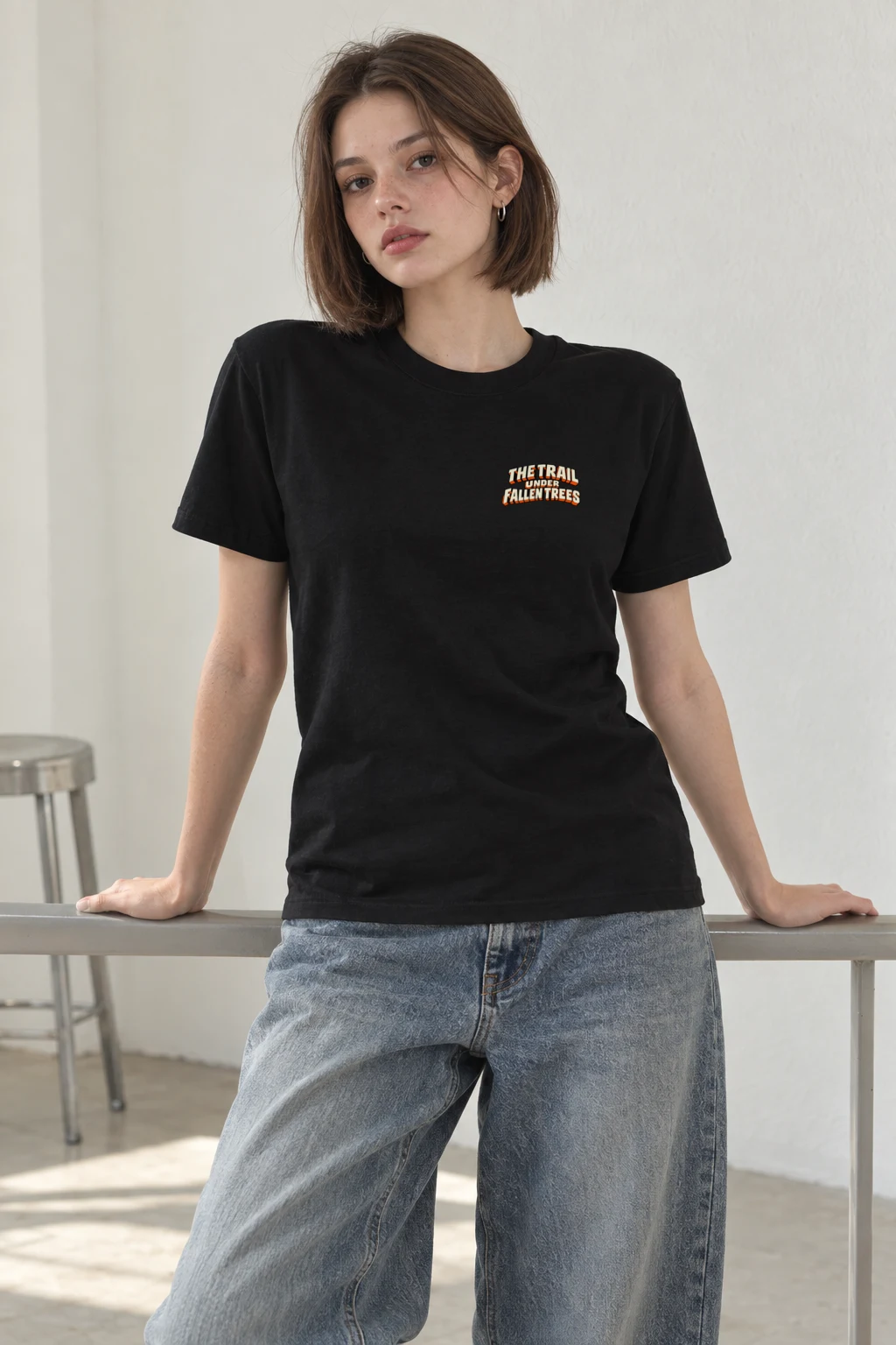 "The Trail Under Fallen Trees" Heavyweight Unisex Crewneck T-shirt