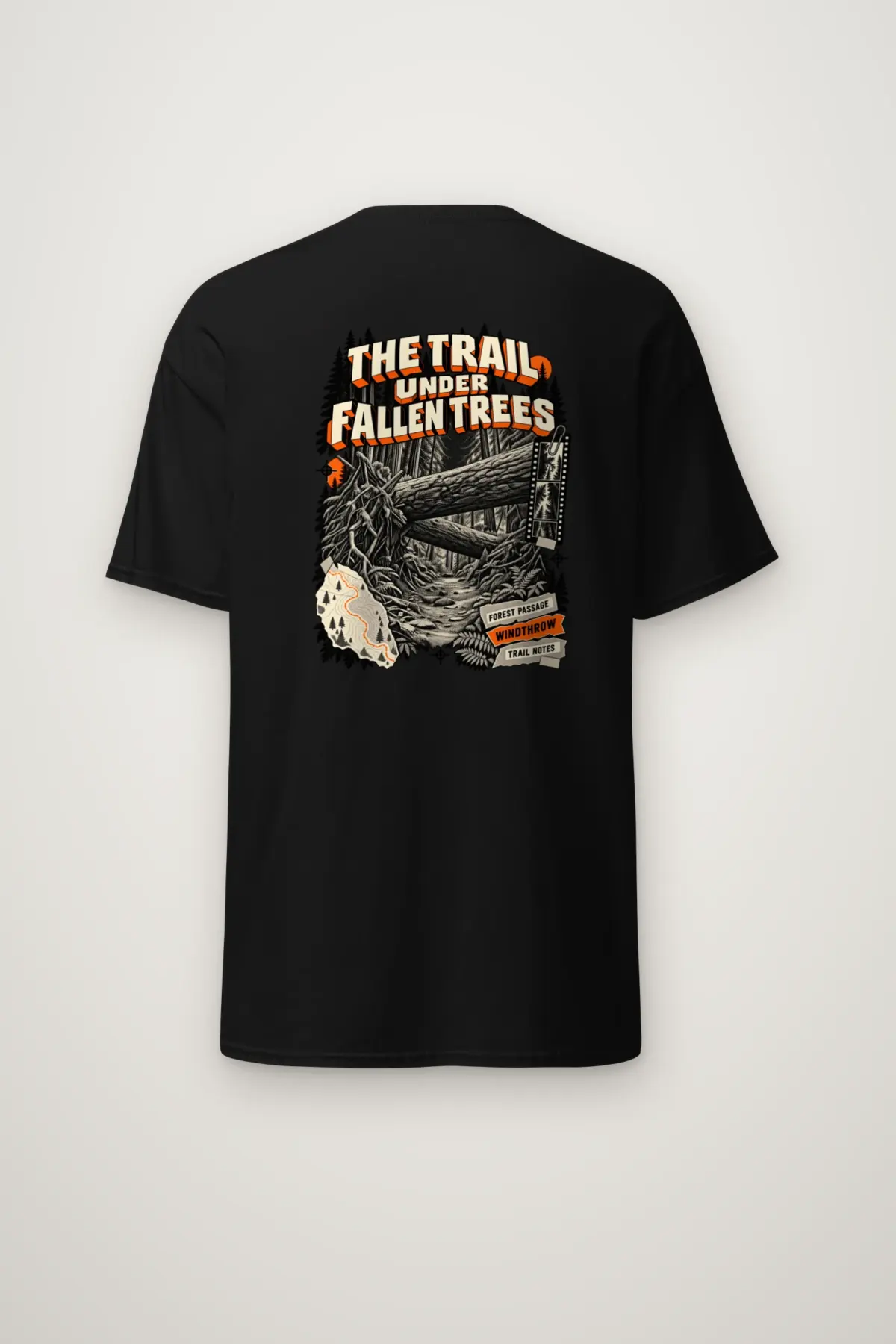 "The Trail Under Fallen Trees" Heavyweight Unisex Crewneck T-shirt