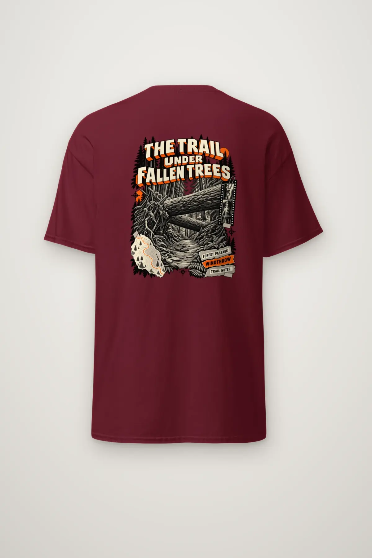 "The Trail Under Fallen Trees" Heavyweight Unisex Crewneck T-shirt