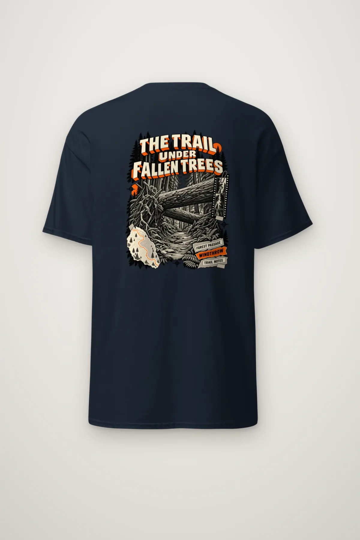 "The Trail Under Fallen Trees" Heavyweight Unisex Crewneck T-shirt
