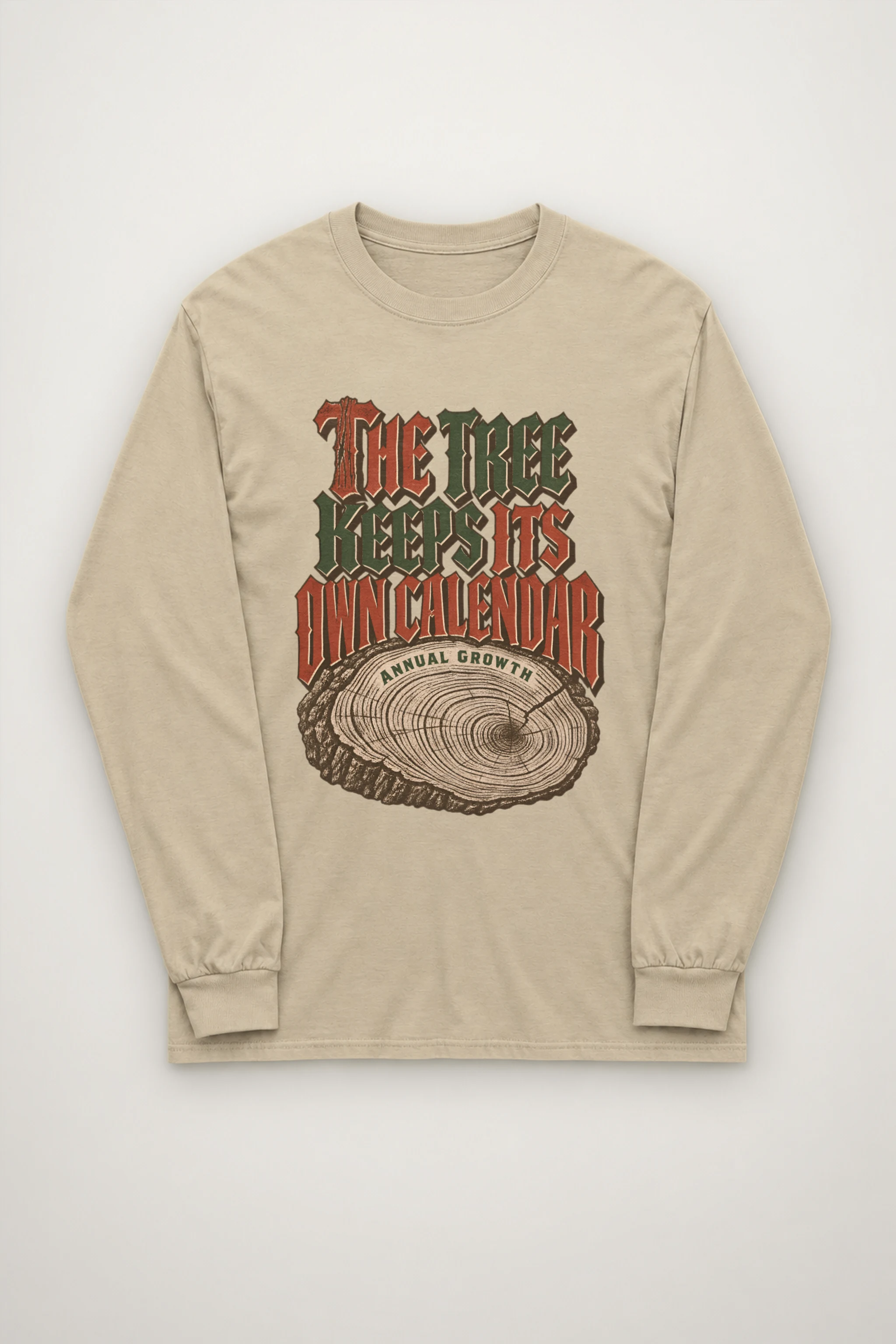 "The Tree Keeps Its Own Calendar" Unisex Longsleeve T-shirt