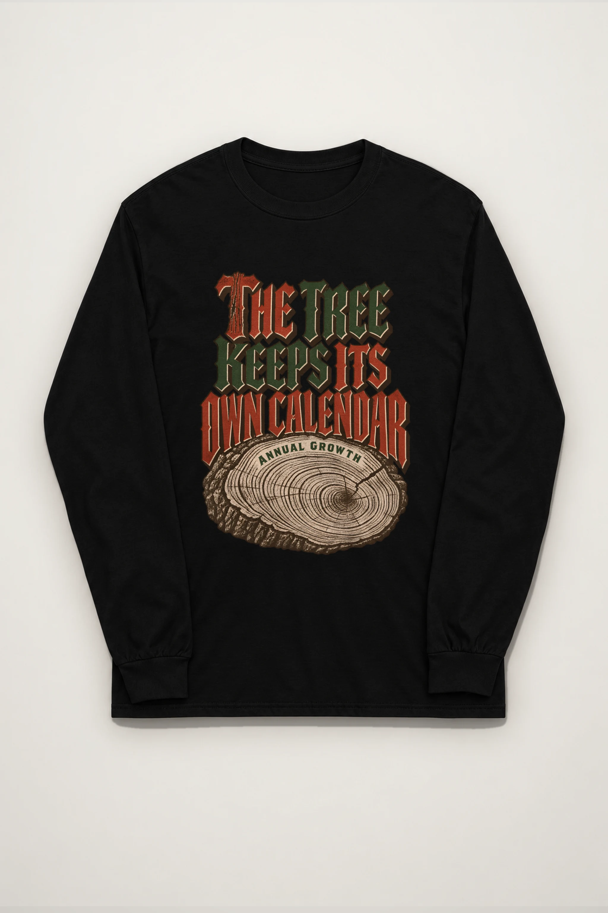 "The Tree Keeps Its Own Calendar" Unisex Longsleeve T-shirt
