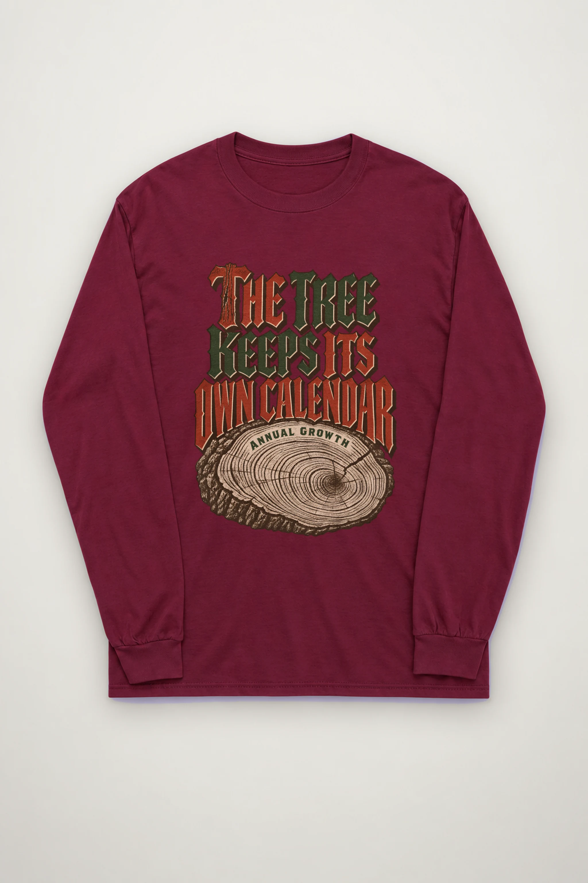 "The Tree Keeps Its Own Calendar" Unisex Longsleeve T-shirt