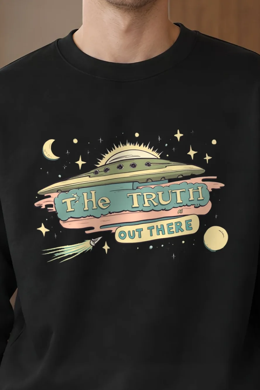 "The Truth Out There" 1 Crewneck Sweatshirt - the graphic up close