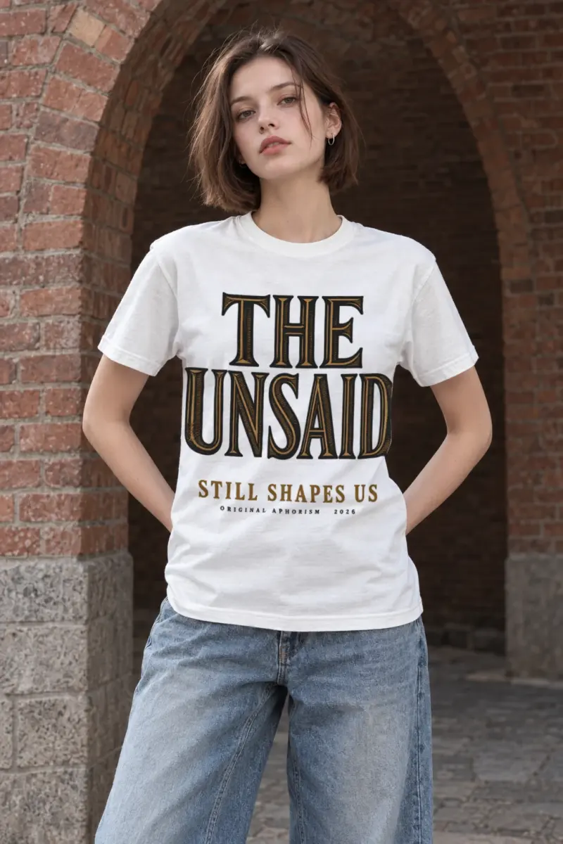 "The Unsaid Still Shapes Us" Heavyweight Unisex Crewneck T-shirt