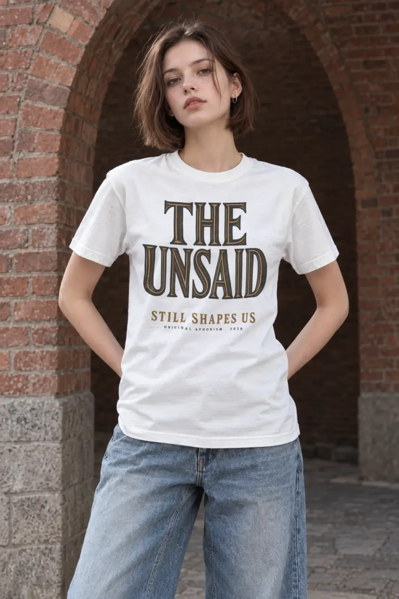 "The Unsaid Still Shapes Us" Heavyweight Unisex Crewneck T-shirt