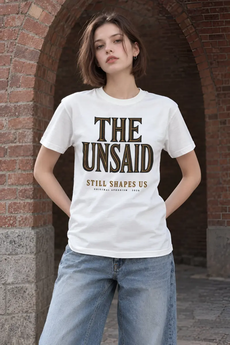 "The Unsaid Still Shapes Us" Heavyweight Unisex Crewneck T-shirt