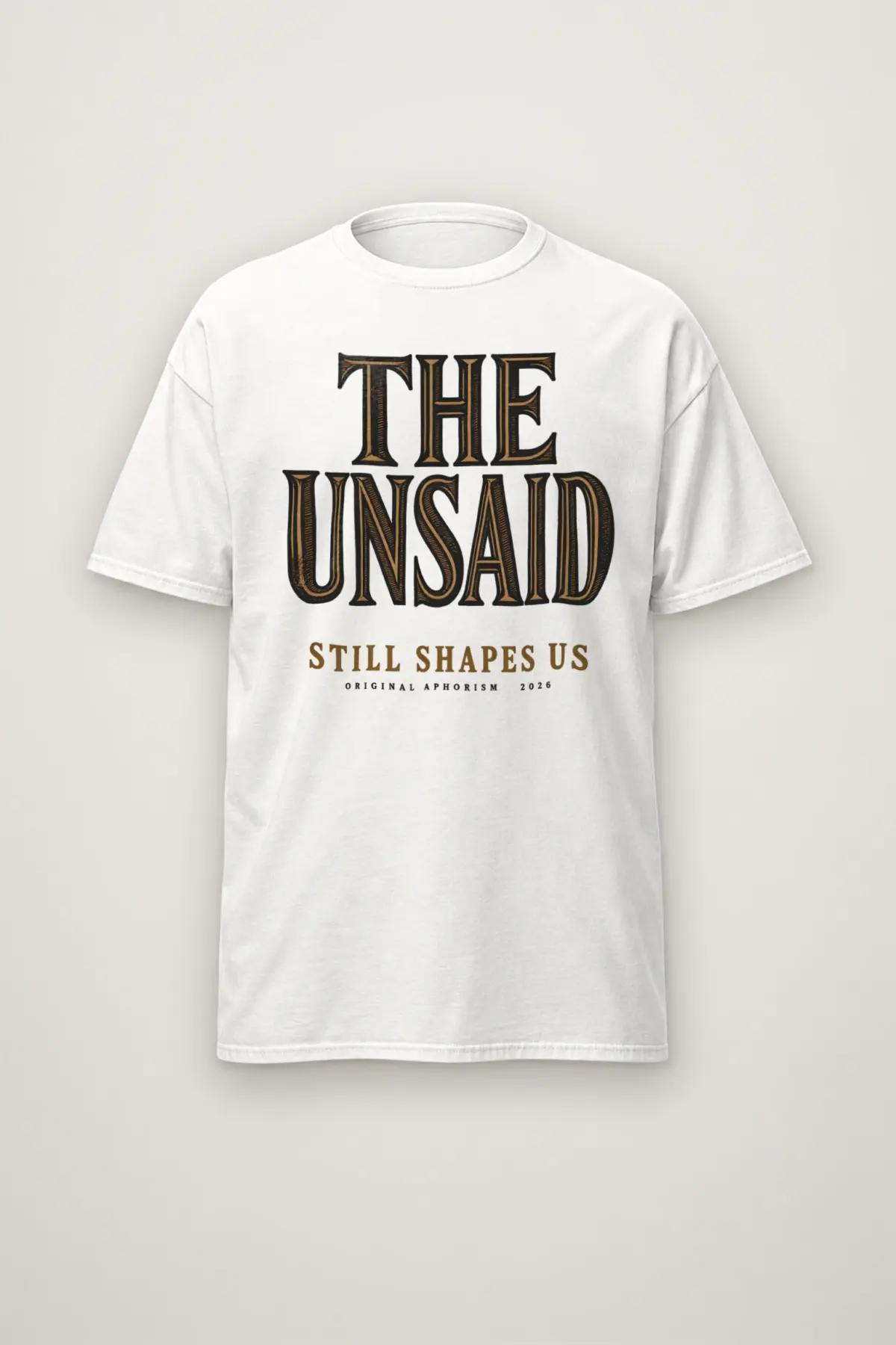 "The Unsaid Still Shapes Us" Heavyweight Unisex Crewneck T-shirt