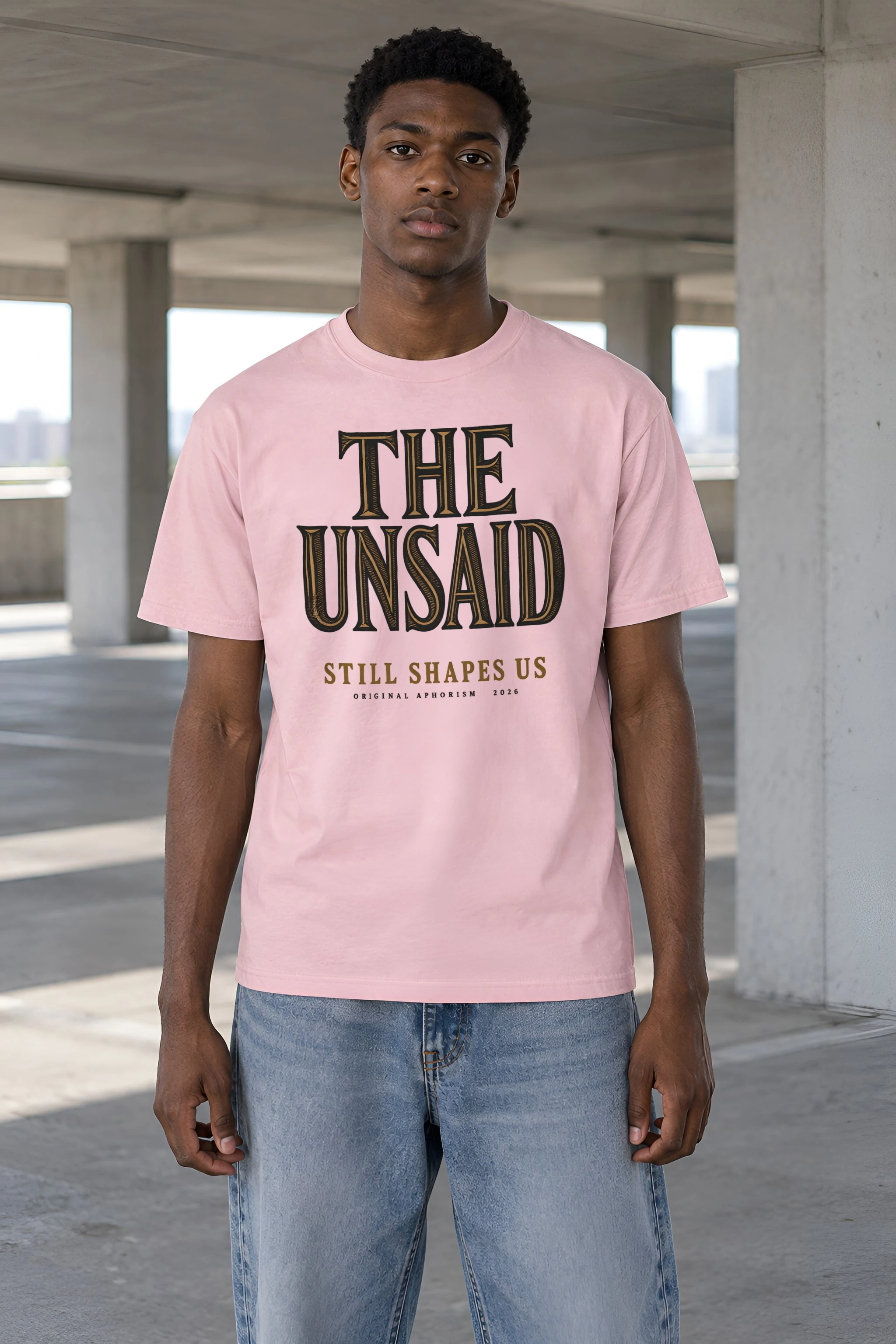 "The Unsaid Still Shapes Us" Heavyweight Unisex Crewneck T-shirt