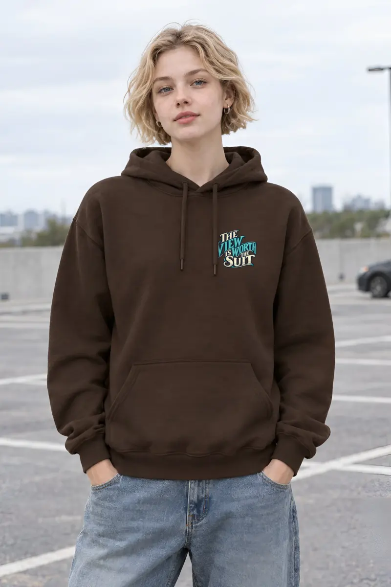 "The View Is Worth the Suit" Heavy Blend Unisex Pullover Hoodie