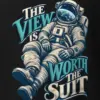 "The View Is Worth the Suit" Heavyweight Unisex Crewneck T-shirt