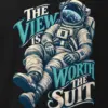 "The View Is Worth the Suit" Men's Oversized Heavyweight Crewneck T-Shirt