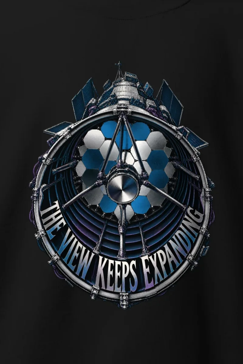 "The View Keeps Expanding" Heavy Blend Unisex Crewneck Sweatshirt - the graphic up close