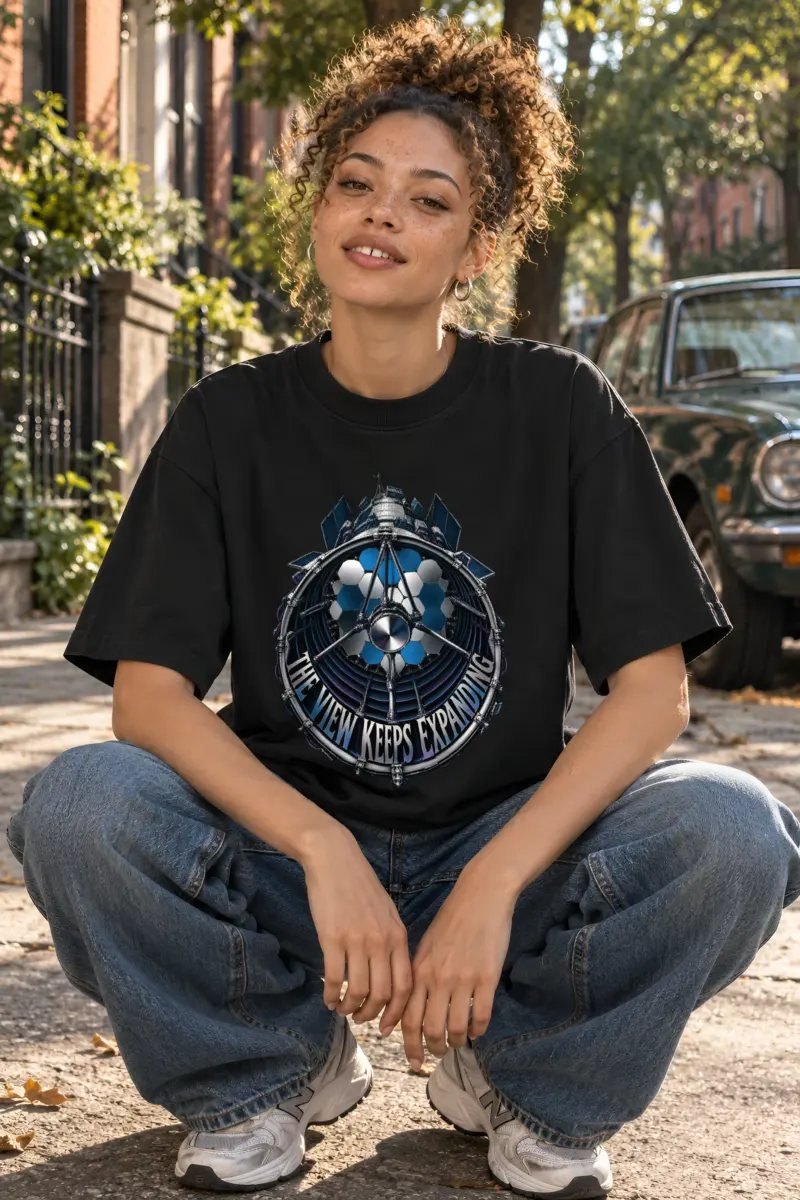 "The View Keeps Expanding" Unisex Oversized Heavyweight Crewneck T-Shirt