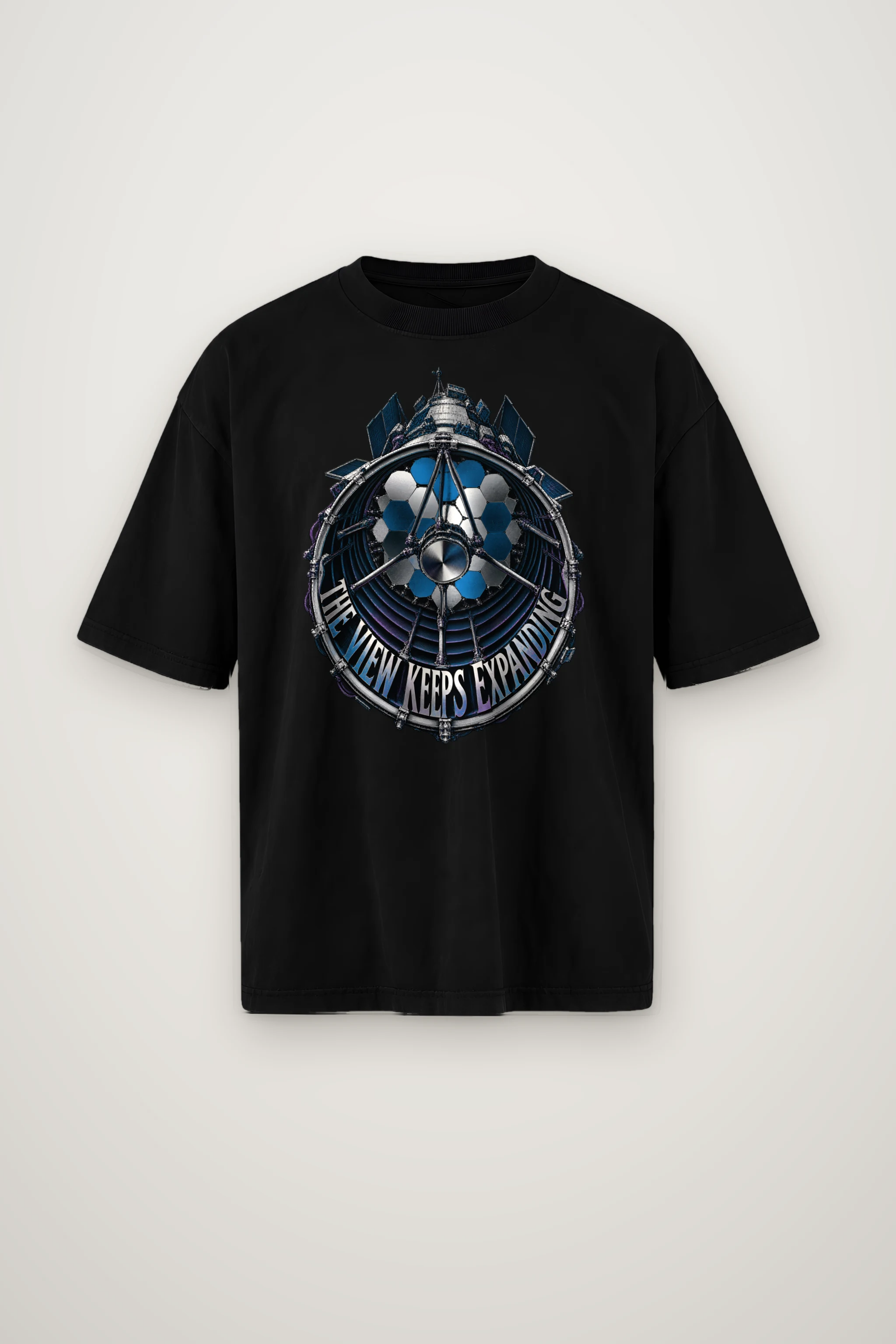 "The View Keeps Expanding" Men's Oversized Heavyweight Crewneck T-Shirt