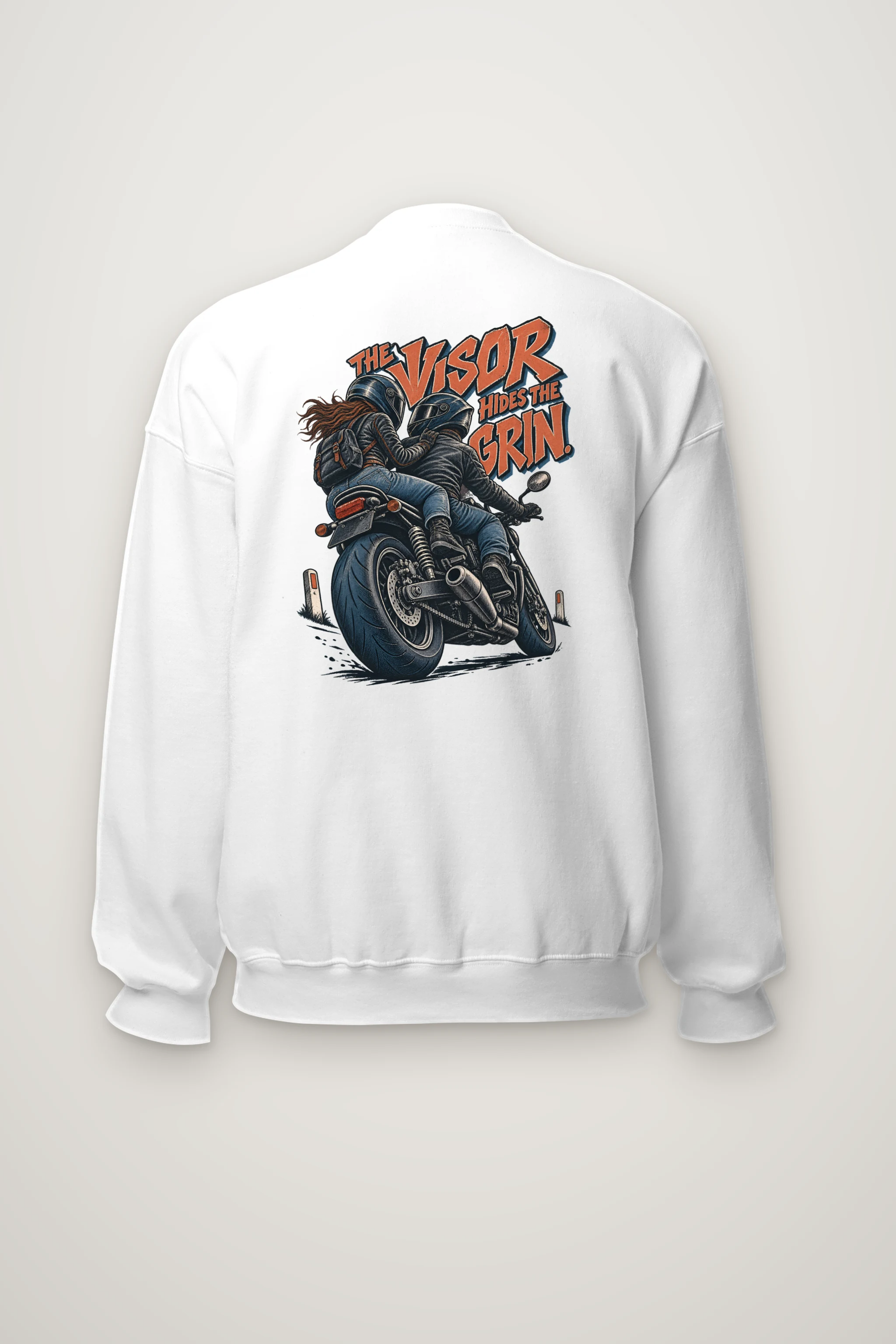 "The Visor Hides the Grin" Heavy Blend Unisex Crewneck Sweatshirt