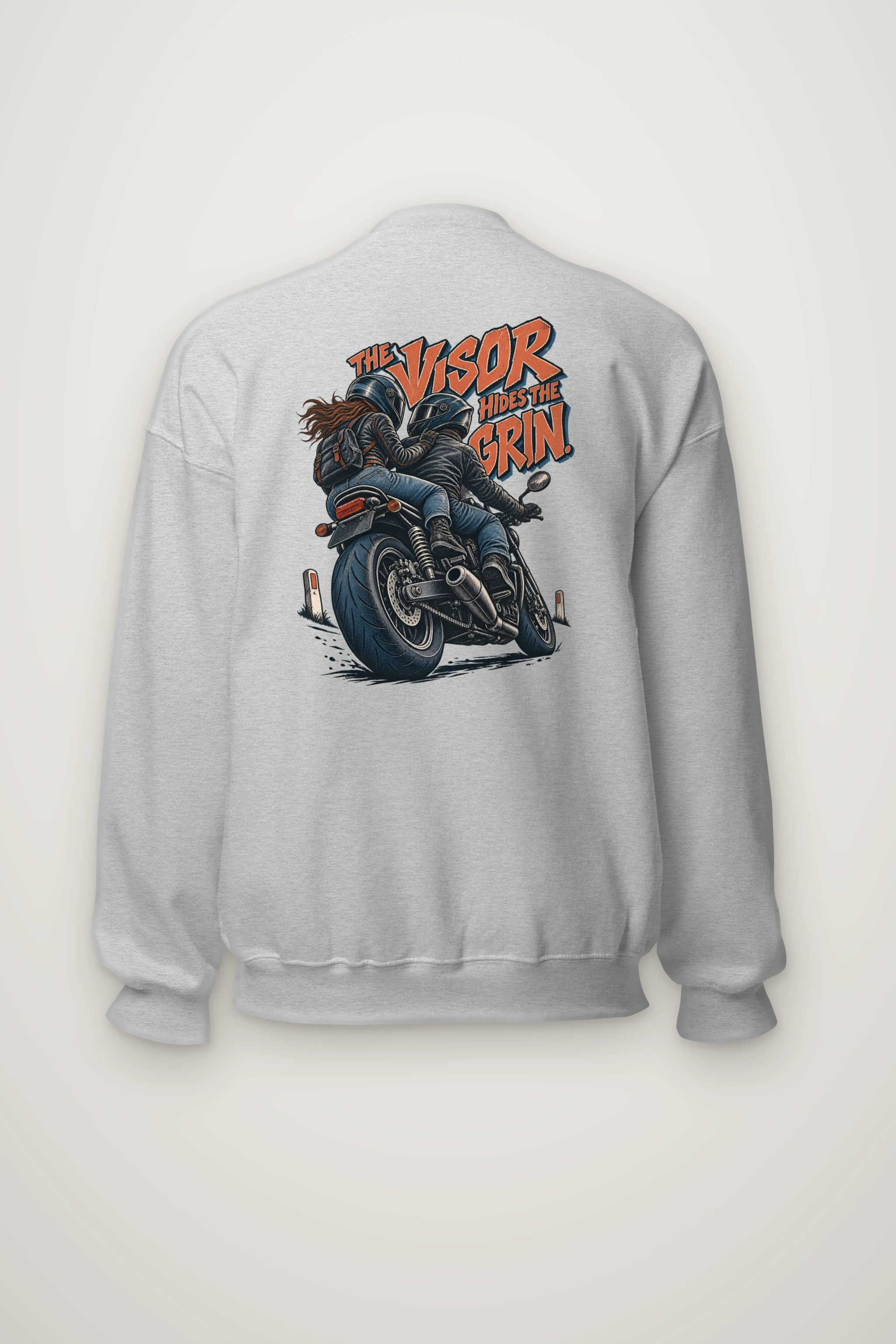 "The Visor Hides the Grin" Heavy Blend Unisex Crewneck Sweatshirt