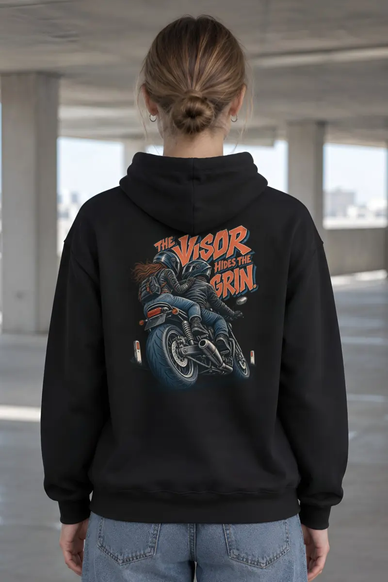 “The Visor Hides the Grin” Heavy Blend Unisex Pullover Hoodie