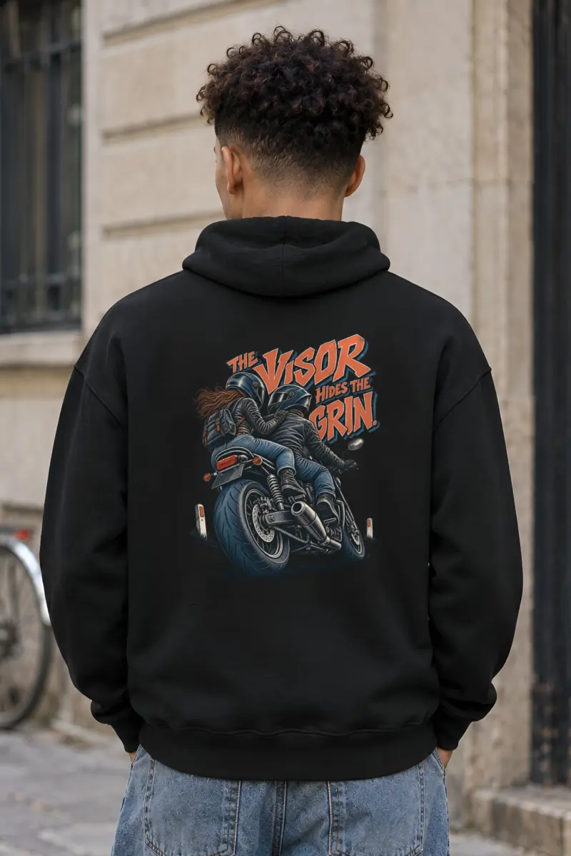 "The Visor Hides the Grin" Heavy Blend Unisex Pullover Hoodie