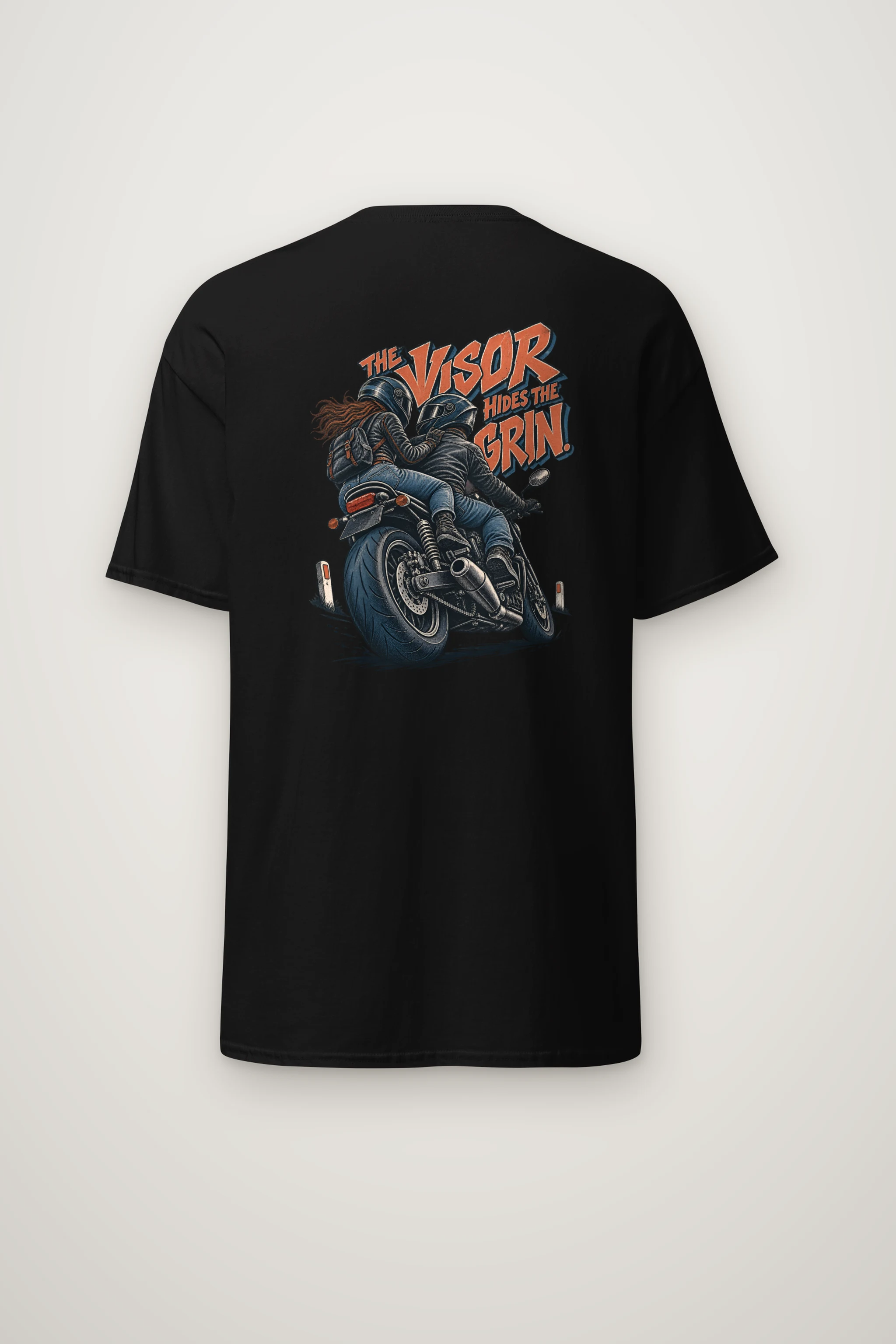 "The Visor Hides the Grin" Heavyweight Unisex Crewneck T-shirt