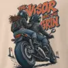 "The Visor Hides The Grin" Men's Oversized Heavyweight Crewneck T-Shirt