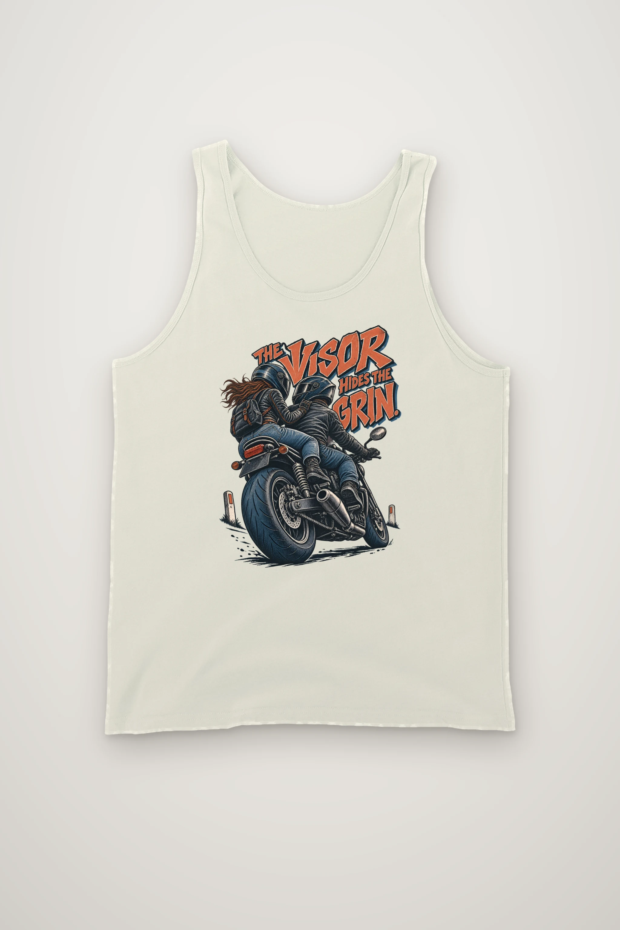 "The Visor Hides the Grin" Unisex Jersey Tank