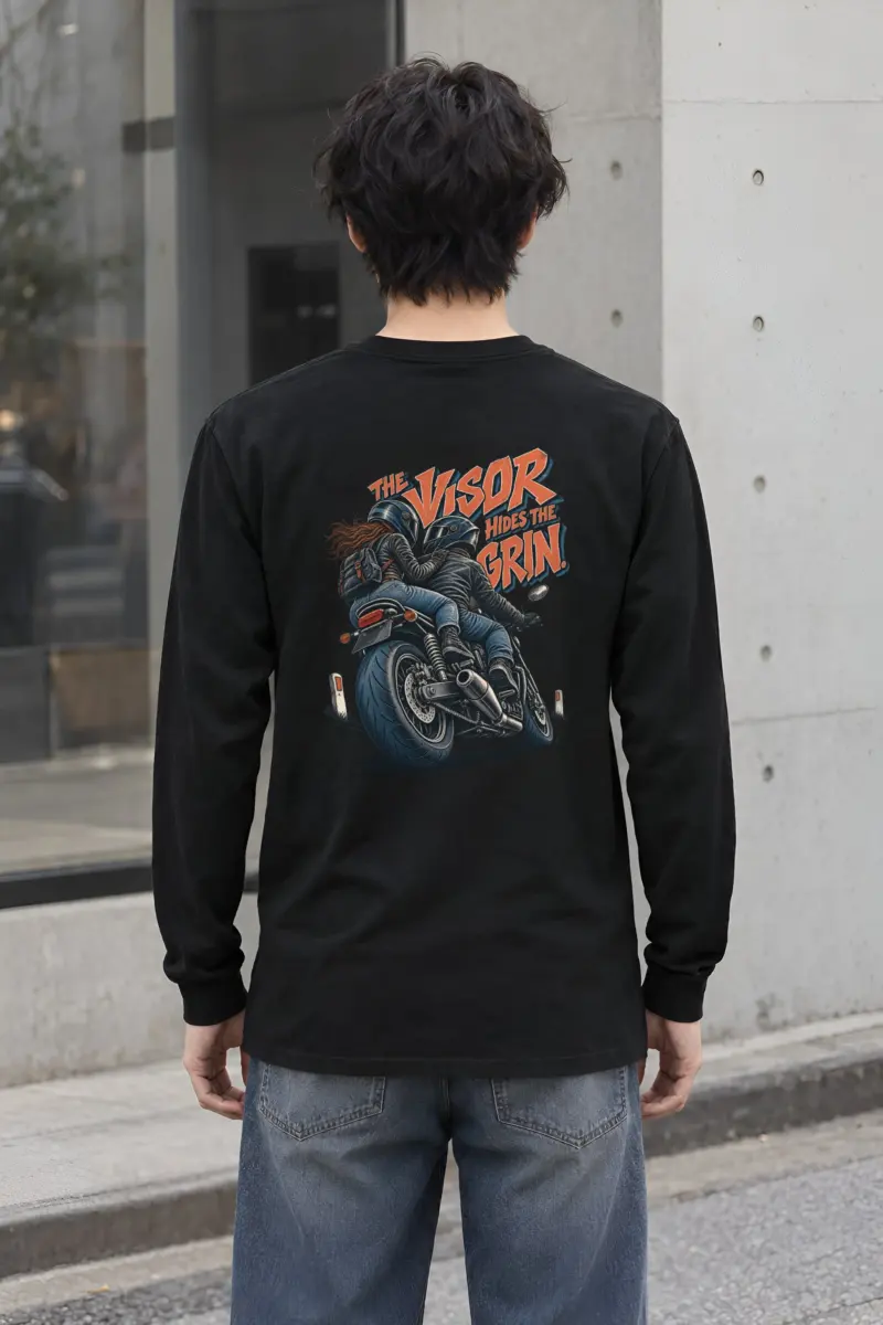 “The Visor Hides the Grin” Unisex Longsleeve T-shirt