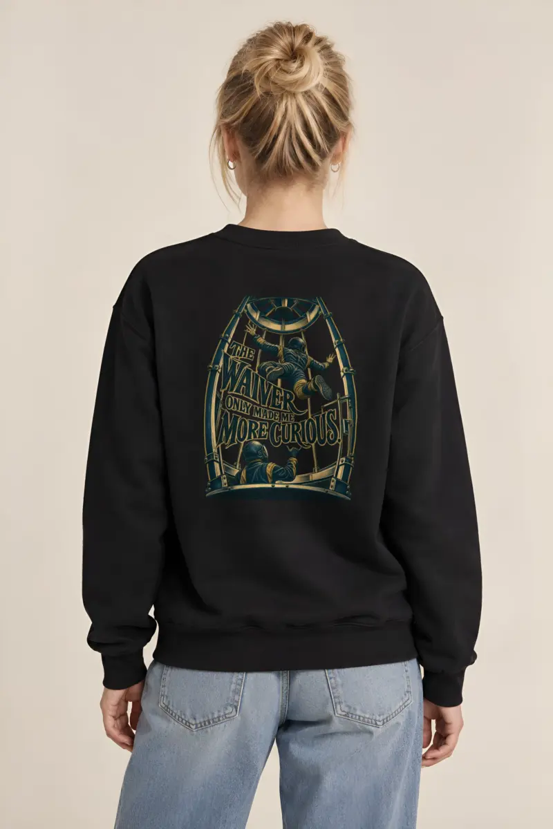 “The Waiver Only Made Me More Curious” Heavy Blend Unisex Crewneck Sweatshirt