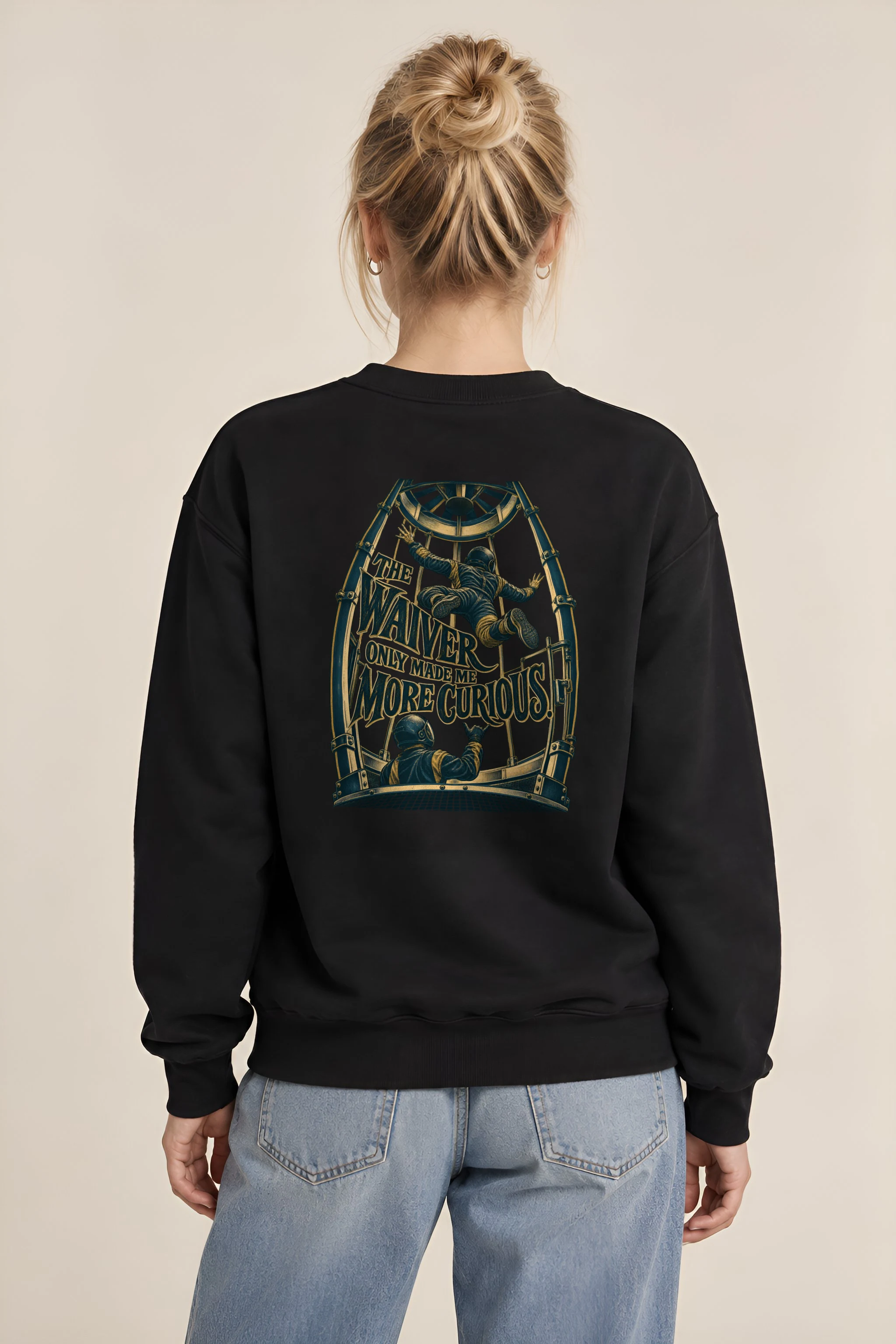 "The Waiver Only Made Me More Curious" Heavy Blend Unisex Crewneck Sweatshirt