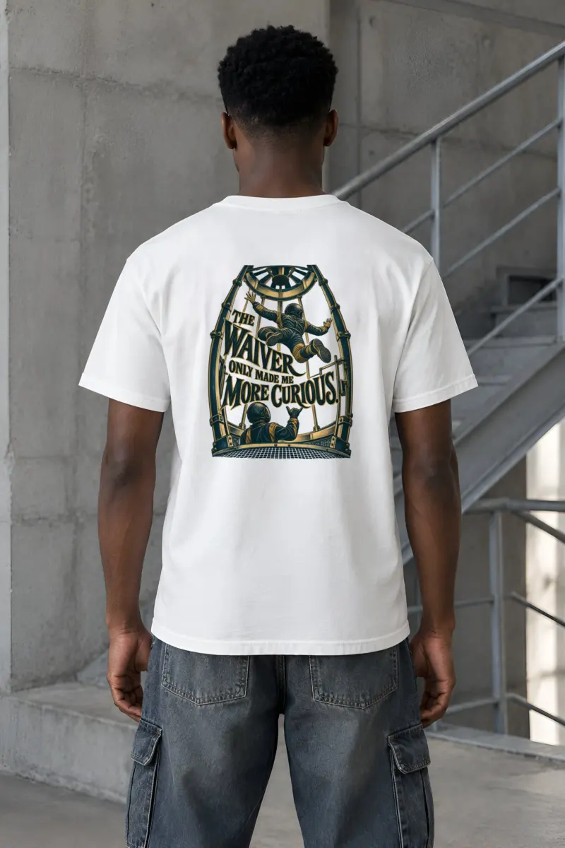 “The Waiver Only Made Me More Curious” Heavyweight Unisex Crewneck T-shirt