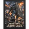 "The Walking Barricade" Premium Wooden Framed Poster