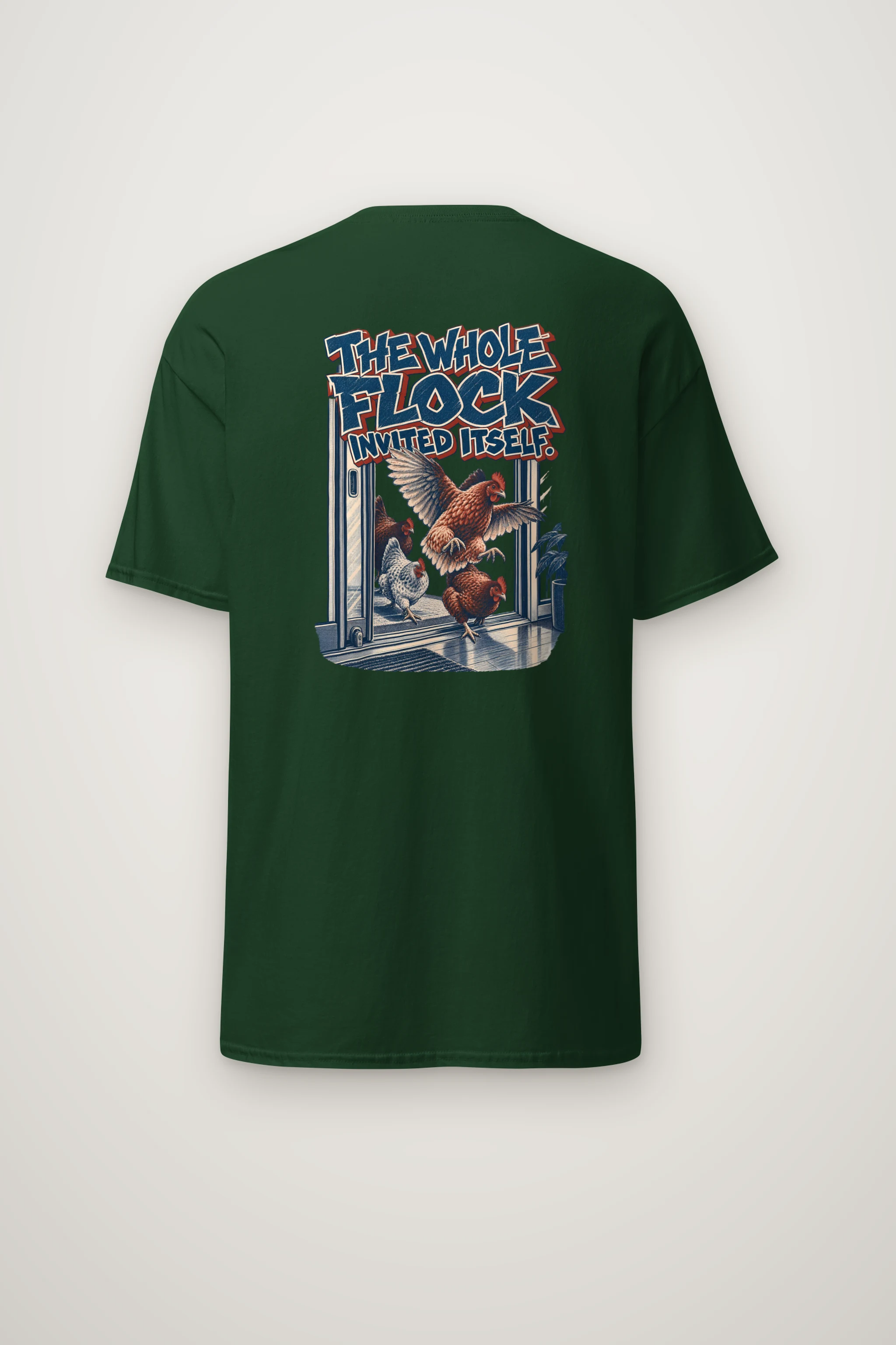 "The Whole Flock Invited Itself" Heavyweight Unisex Crewneck T-shirt