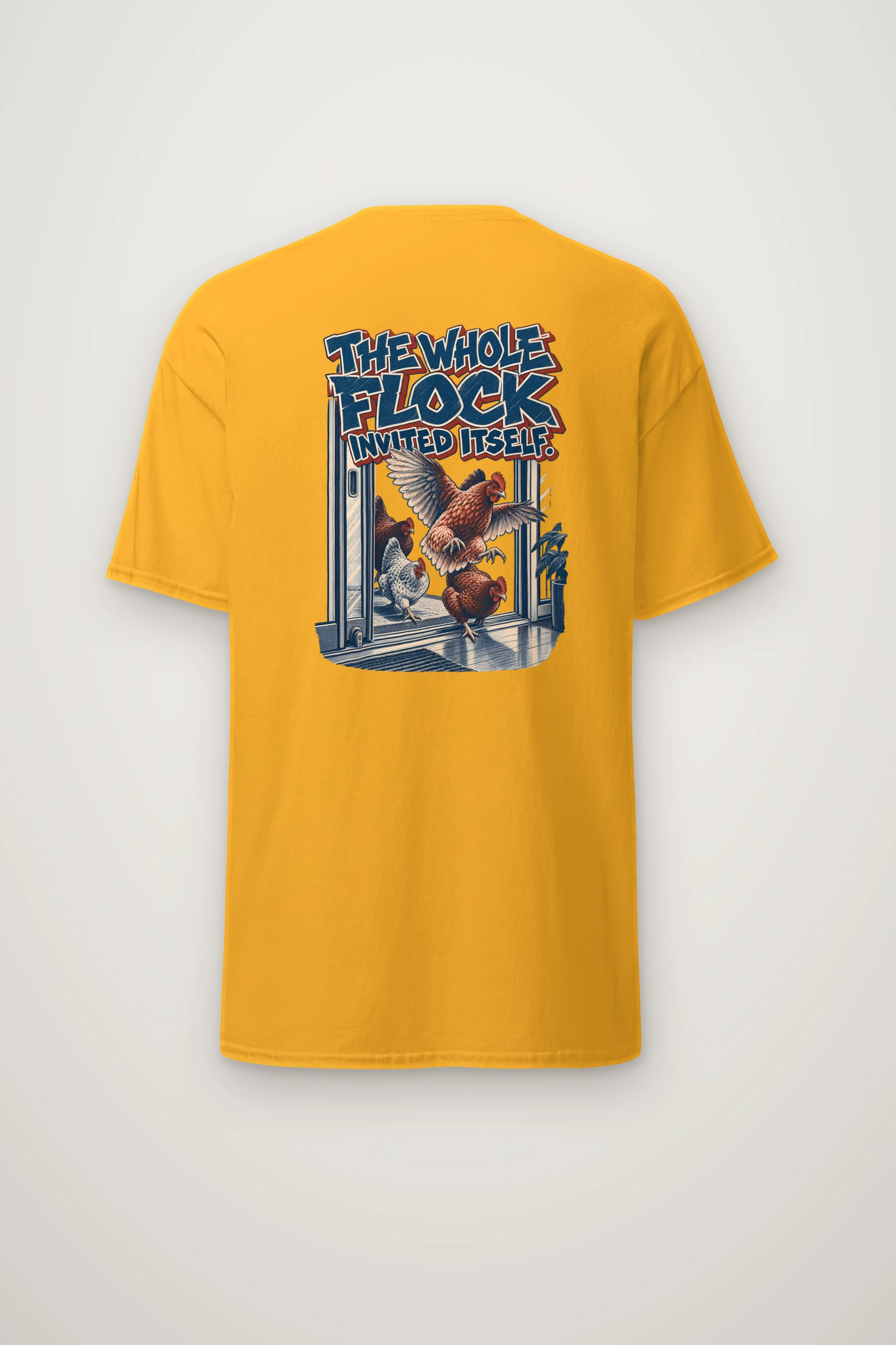 "The Whole Flock Invited Itself" Heavyweight Unisex Crewneck T-shirt