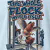 "The Whole Flock Invited Itself" Heavyweight Unisex Crewneck T-shirt