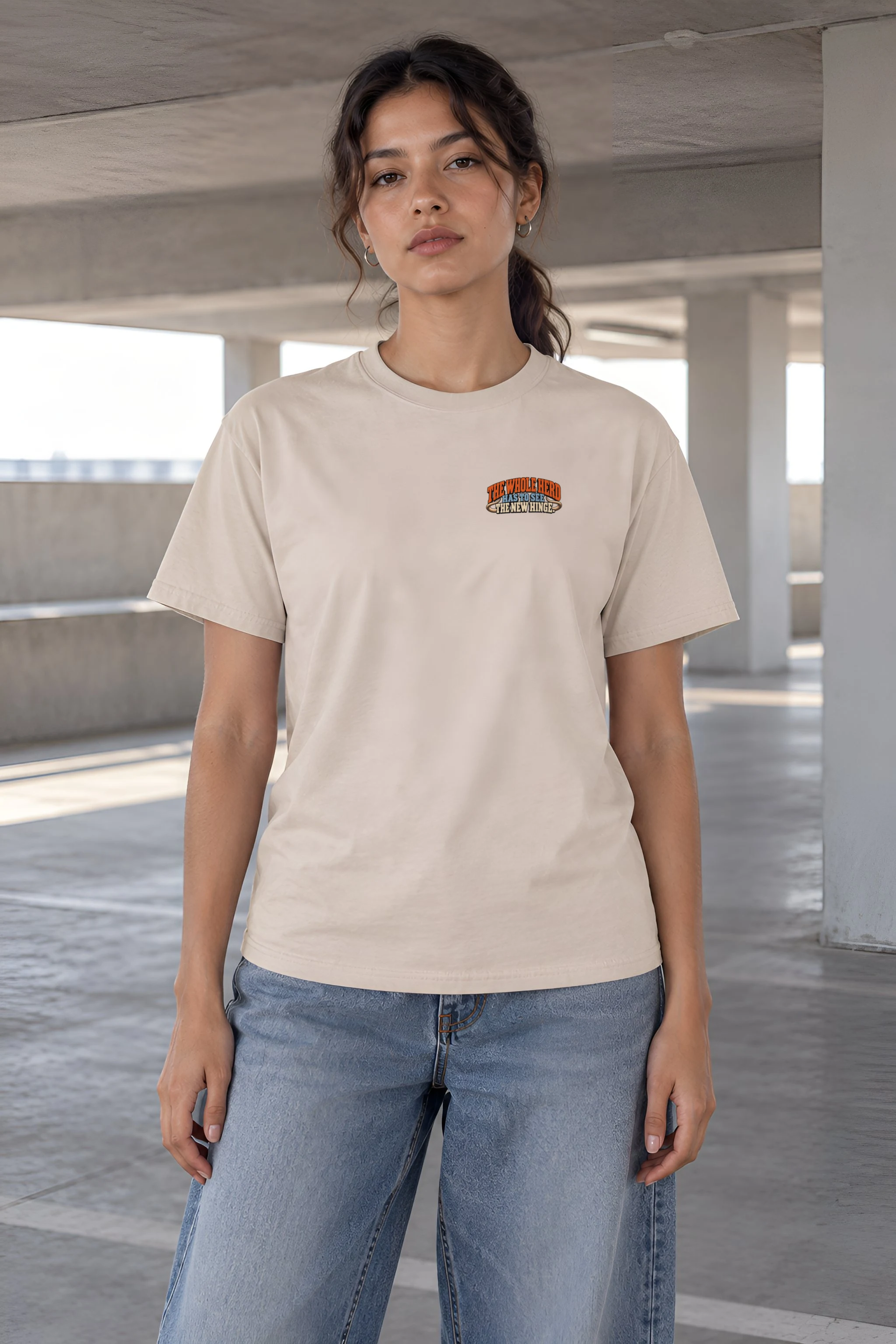 "The Whole Herd Has to See the New Hinge" Heavyweight Unisex Crewneck T-shirt