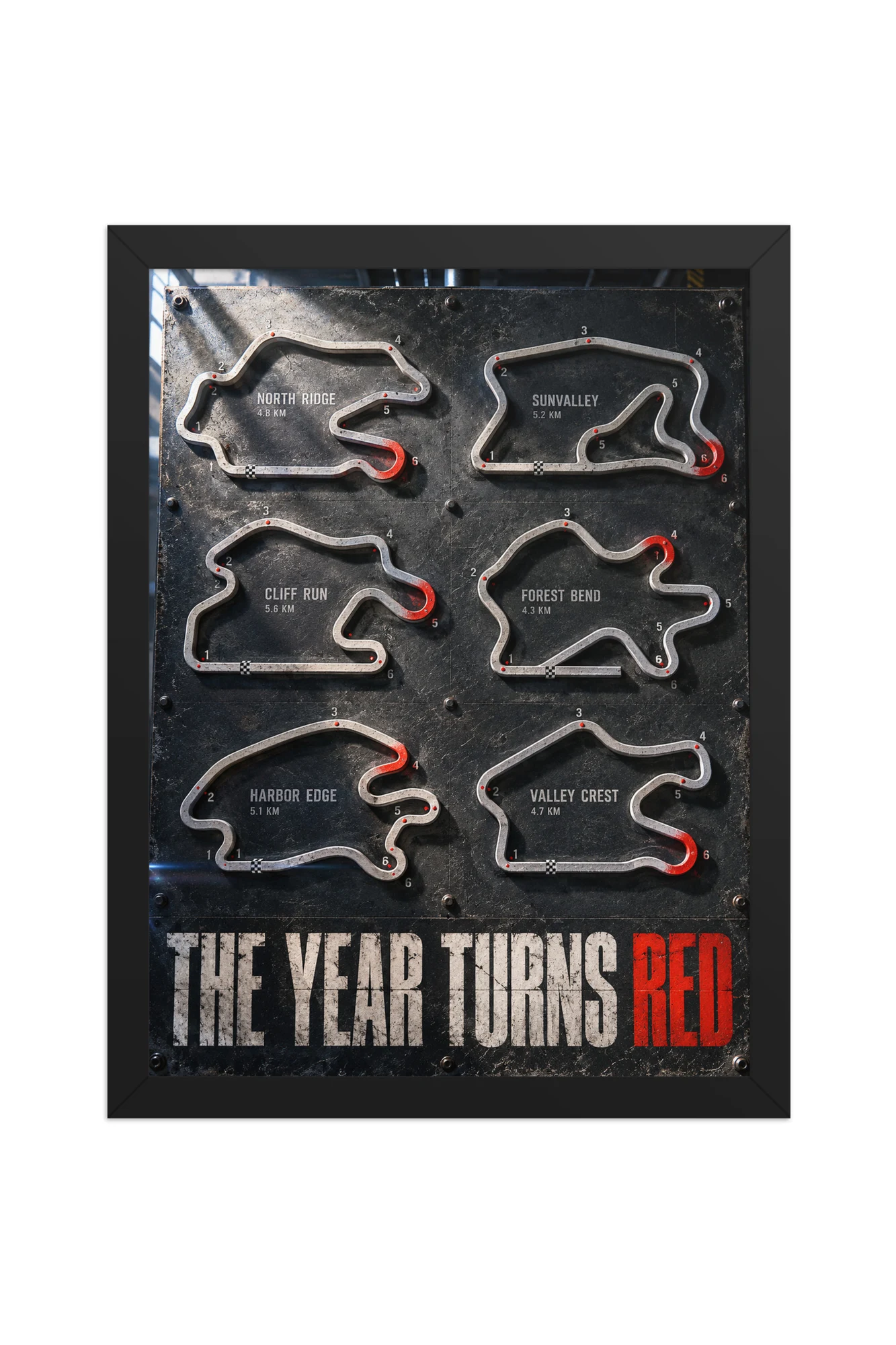 "The Year Turns Red" Premium Wooden Framed Poster