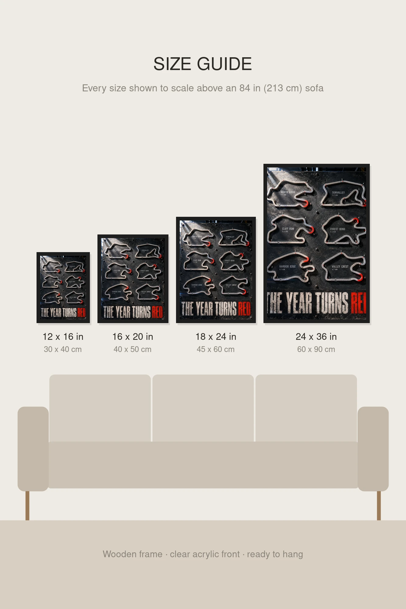 "The Year Turns Red" Premium Wooden Framed Poster
